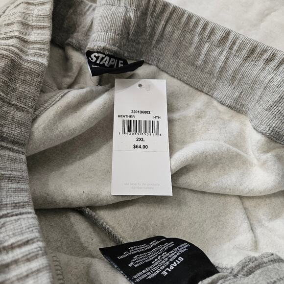 Staple Heather Gray Embroidered Joggers Size 2XL - Picture 5 of 8